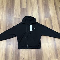 Alo Yoga Black Zip Up Hoodie