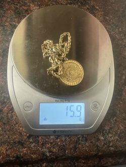 10K gold chain 28 inch length with pendant