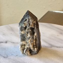 3.2" Approximately Sparkling Druzy Sphalerite Tower Quartz Crystal 