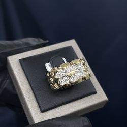 14K DIAMOND NUGGET RING