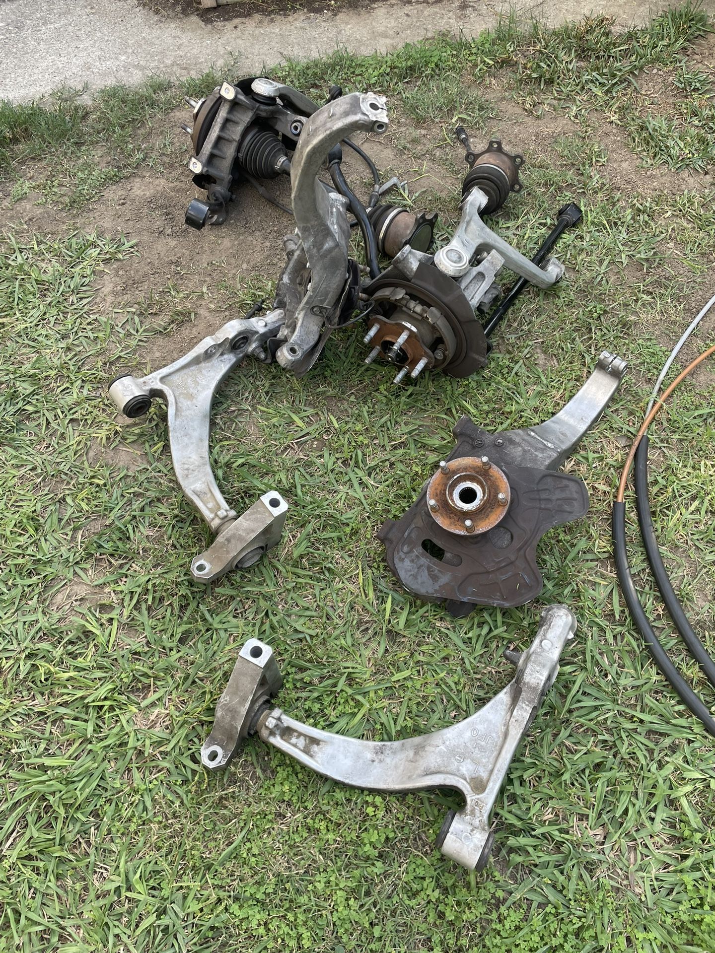 2009+ NISSAN GT-R R35 OEM FRONT AND REAR SUSPESNION KNUCKLES AXLES TOE CAMBER ARMS HUB CONTROL ARMS