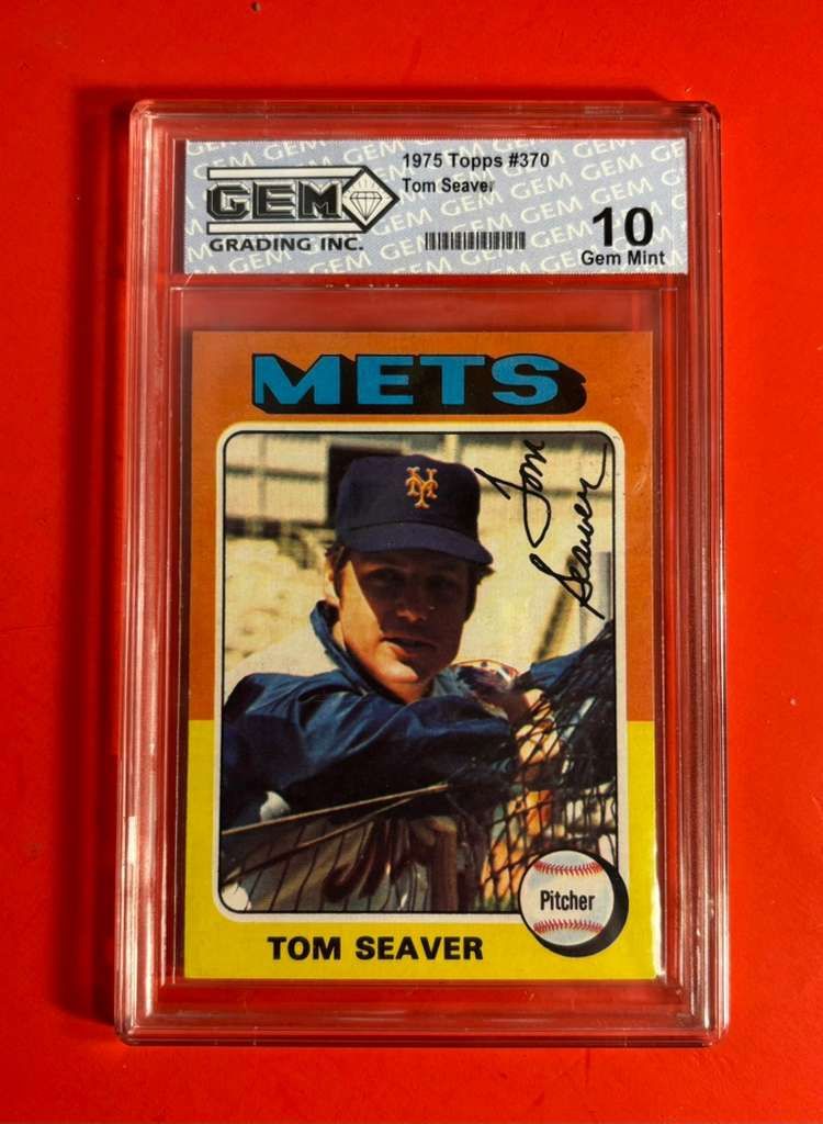 description: 1975 Topps Tom Seaver #370 graded GEM Mint 10 $75