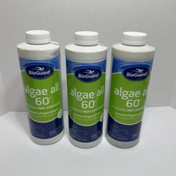 BioGuard Algae All 60-1 Quart, Non-Foaming Algae preventative Pack Of 3