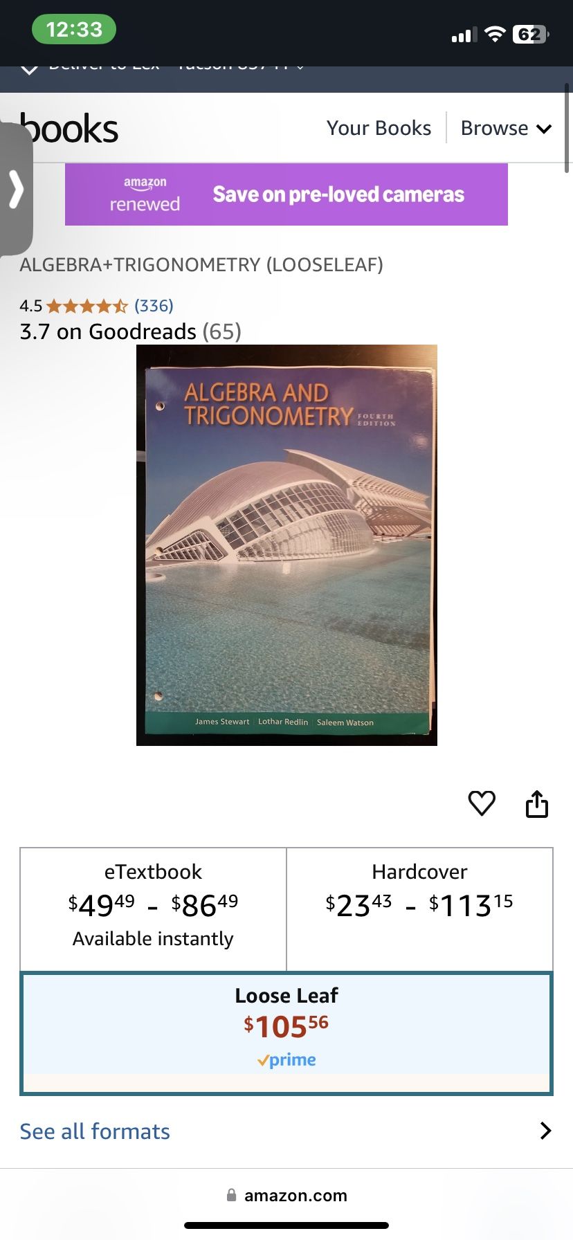 algebra and trigonometry fourth edition