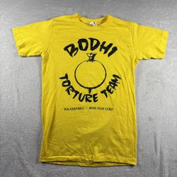 Vintage 80s 1985 Solarbabies cast & Crew Men’s Size S Yellow T Shirt USA#1366