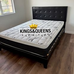 New Queen Bed Frame With Mattress 