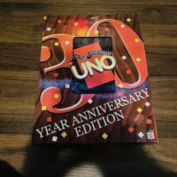 Mattel UNO 30 Year Anniversary Edition Family Fun Card Game 2001 CIB Unplayed