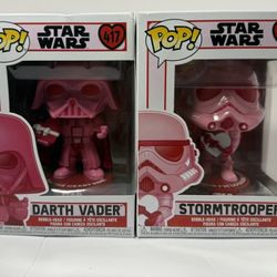 Star Wars Funko Pop Valentine’s Day Bundle – Pink Darth Vader & Stormtrooper 
