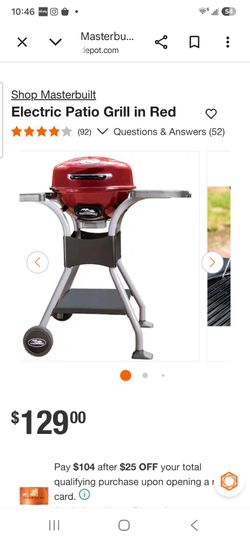 Masterbuilt Electric Patio Grill NEW