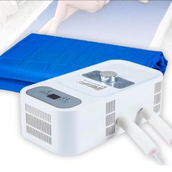 Electric Water-Cooled Mattress, Dual-core Semiconductor Refrigerated Bed Cooling System, Sleeping Ice Pads and Bed Mat in Summer, Cool Down 3-8℃, 12 H