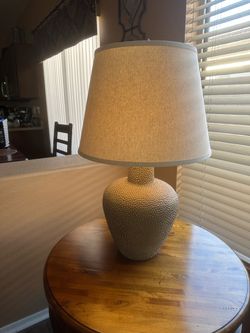 Textured Ceramic Table Lamp with Shade