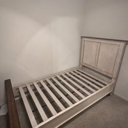 Twin Bed Frame + Mattress – $175