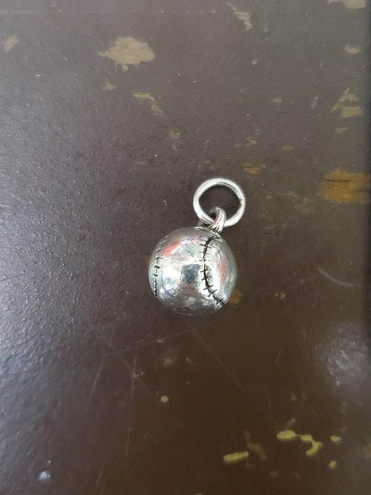 James Avery 3d Sterling Silver 925 Baseball / Softball Charm Uncut