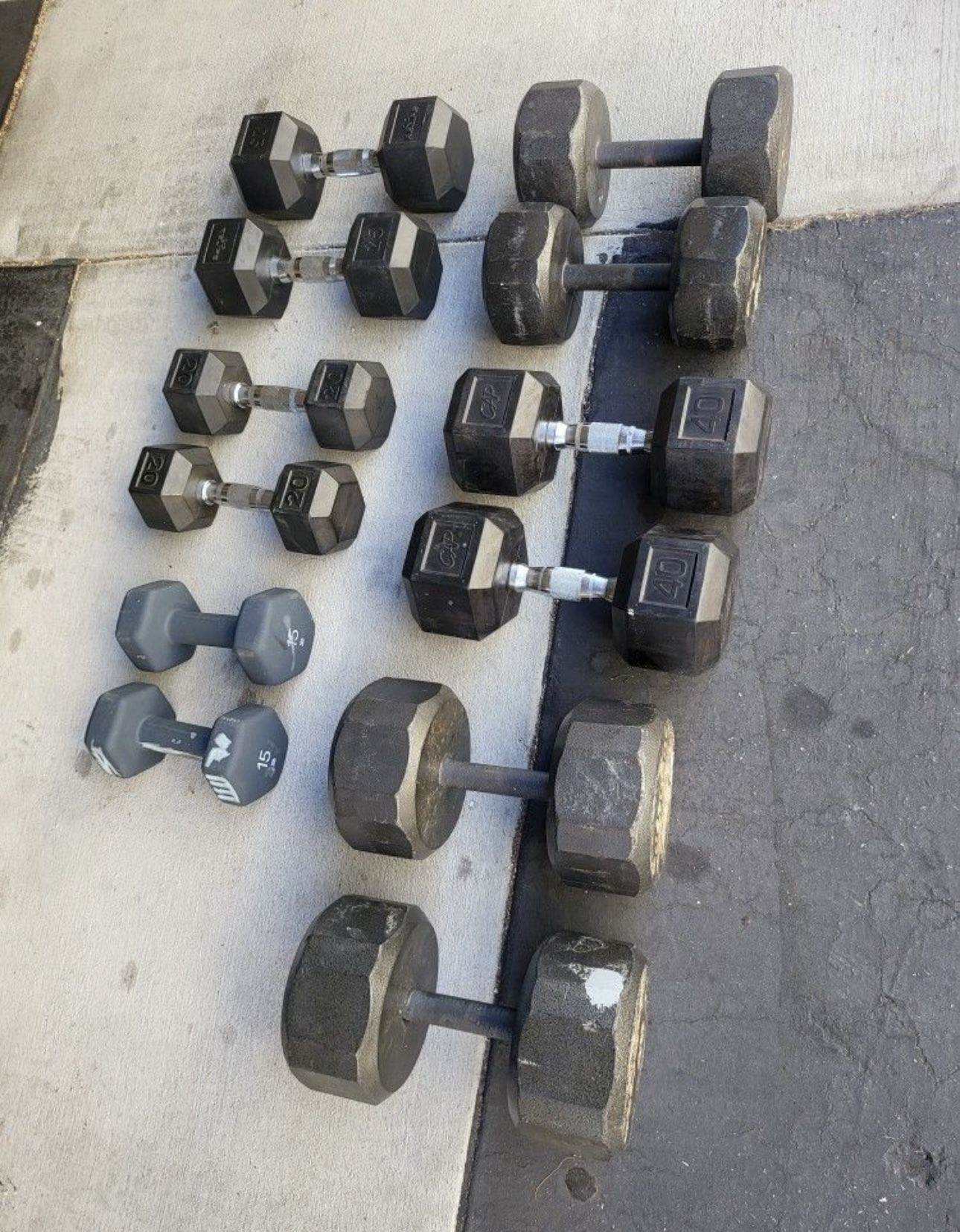 Dumbbells (15,20,25,30,40)