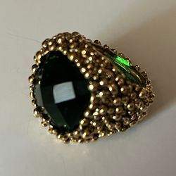 Big Green Stone Ring $25