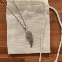 Sterling Silver Angel Wing Necklace