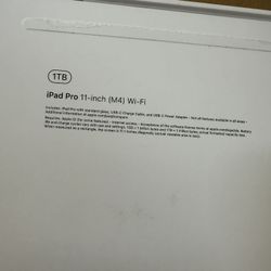 iPad Pro 11in 1TB Brand New/Opened Box