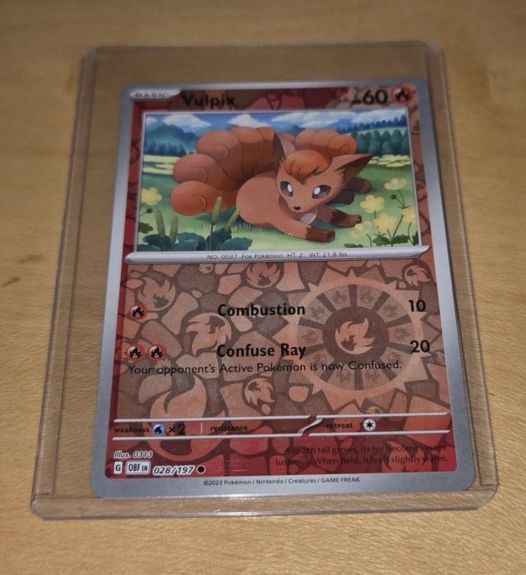 Vulpix 28/197 Sv03: Obsidian Flames Reverse Holo Pokémon TCG