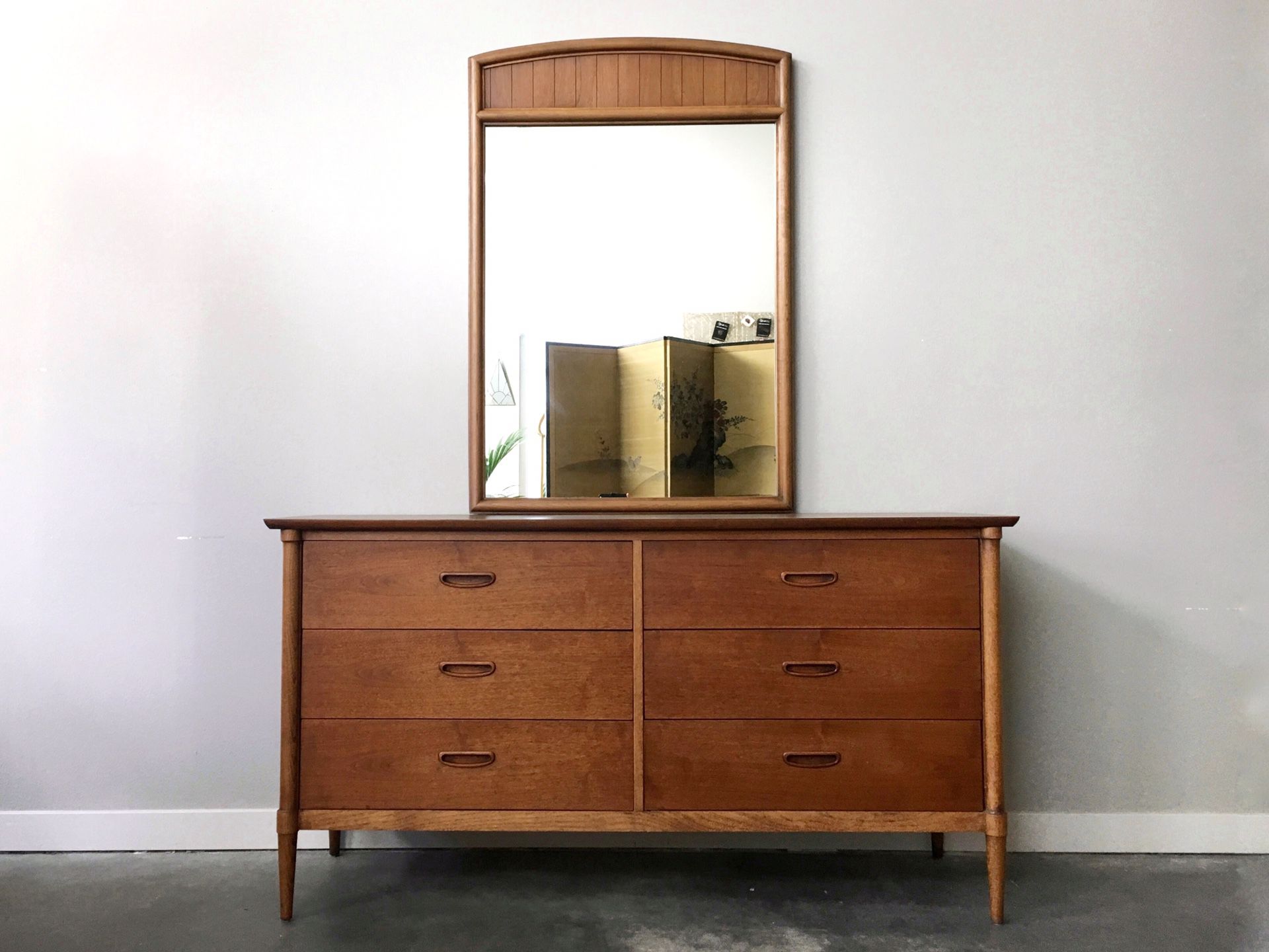 vintage mid century modern lowboy dresser by Lane Furniture