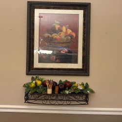 Fruit Framed Print with Metal Shelf