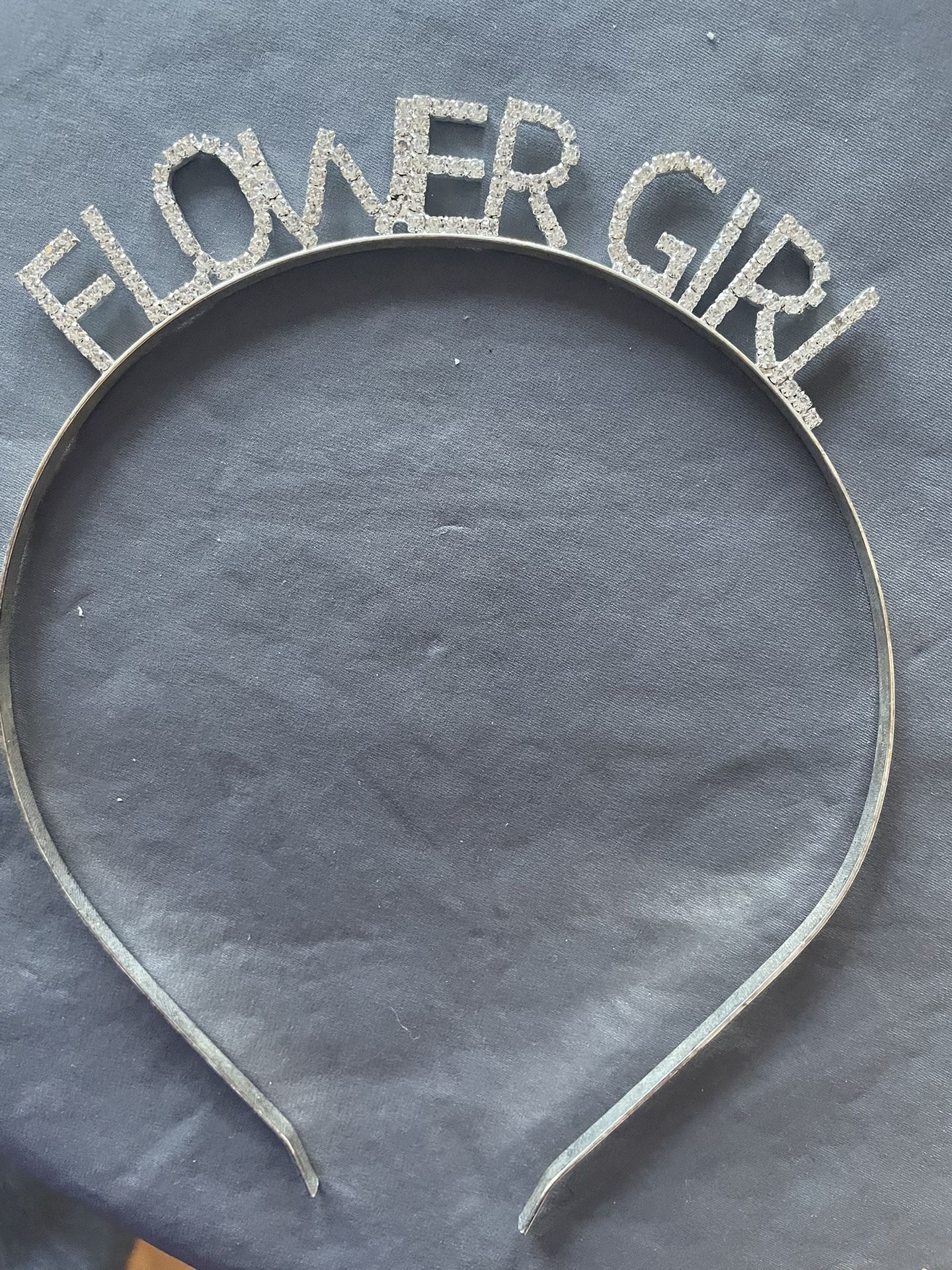2 Rhinestone Flower Girl Headbands
