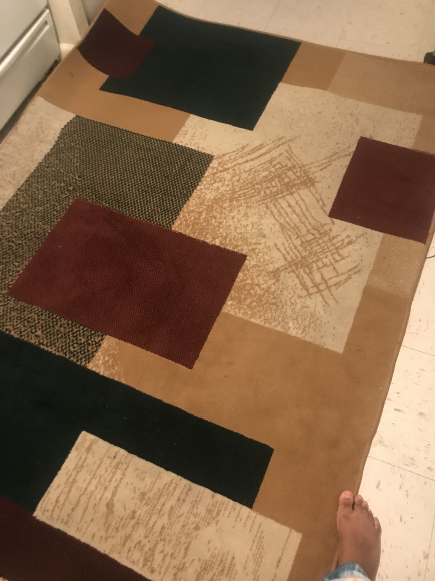 3 peice set Geometric area rug set with runner!!