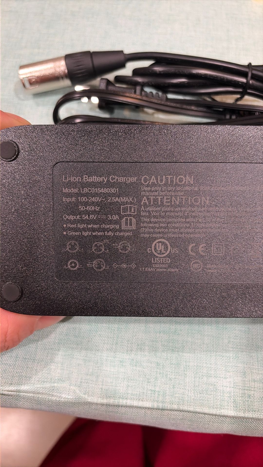 54.6V. 3A Charger 