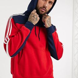 adidas Originals hoodie with cut and sew Sweatshirt Size M 