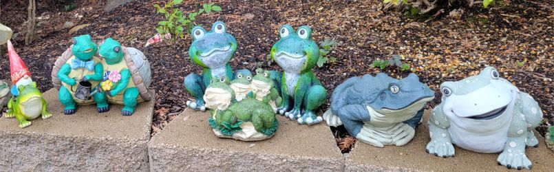 Frog and Turtle Statues
