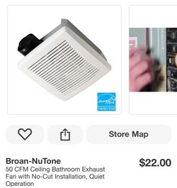 Broan-NuTone 696NE 50 CFM Ceiling Bathroom Exhaust Fan