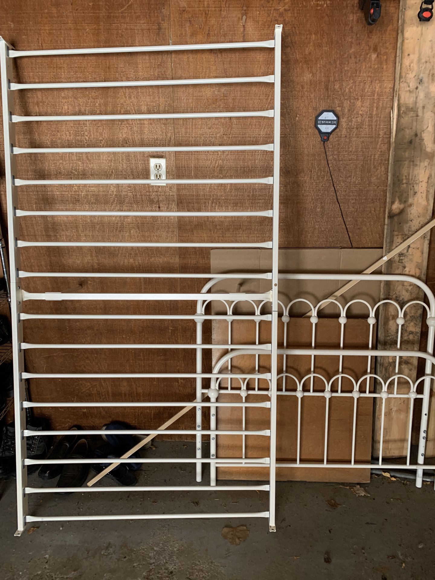 Twin White Metal Bed Frame
