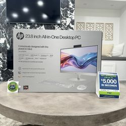 23.8” HP Touchscreen All In One Desktop Ryzen 5 7520U 1080p Windows 11 16gb 1Tb