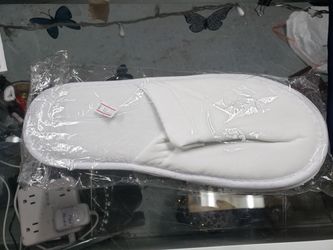 Size 9--11, Brand New White Spa Slippers