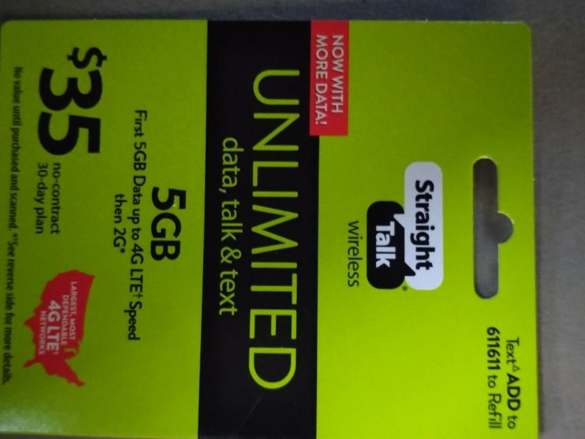 Straight Talk 5gb Refill for Sale in Chesapeake, VA OfferUp