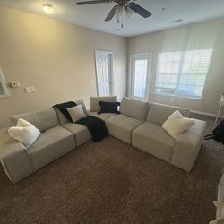 L Shape Fabric Sofa 