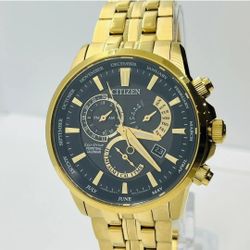 Reloj Citizen Eco-drive Calendario Perpetuo Cistal De Zafiro 