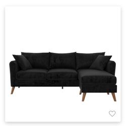 Black Velvet Sectional Couch From Target