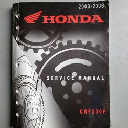 Honda Crf maintenance manual