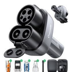 2in1 EV Charging Adapter CCS1 & J1772, Fit for Tesla Model Y 3 X S(with CCS Enabled) & Next-Gen NACS EVs, 250kW Fast Charging