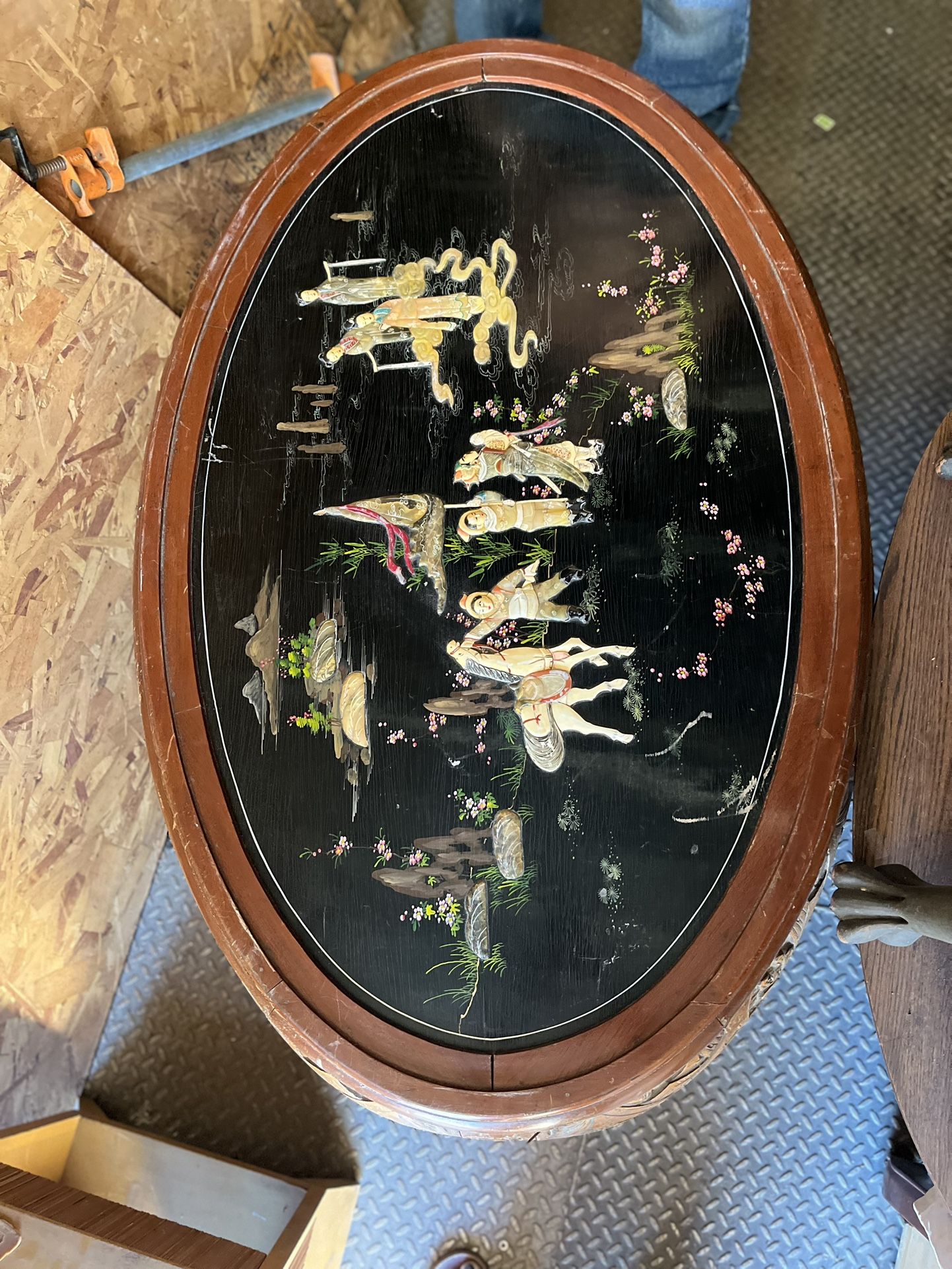 Jade Carved Table Antique