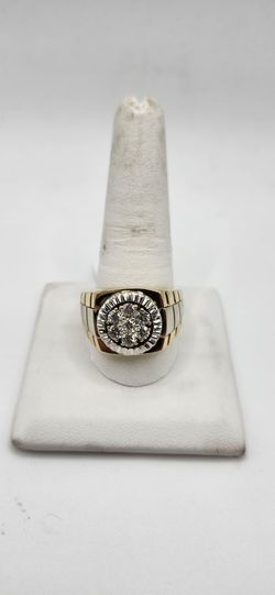 10kt Two Tone Gold 1.0cttw Diamond Ring 9.0G