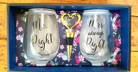 His and Her Glasses.