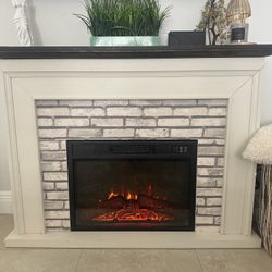 Fire Place TV Stand  W Mini Storage 
