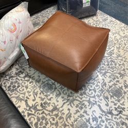 Leather Ottoman 