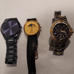 3 Wrist Watches For Parts Only