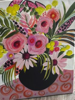 16x18 ORIGINAL.acrylic on canvas painting