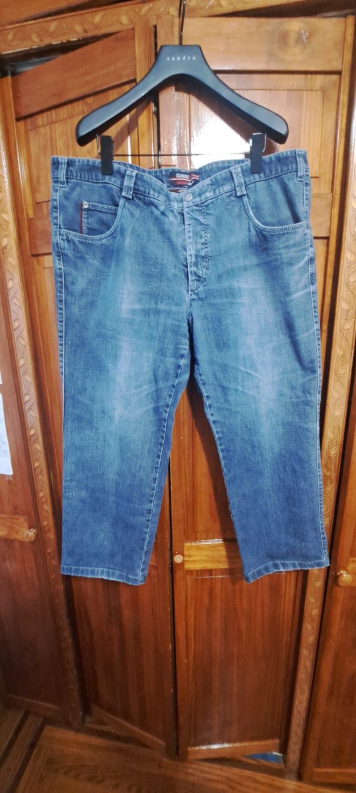 Men’s Classic Fit Denim Jeans 40W – Blue Wash