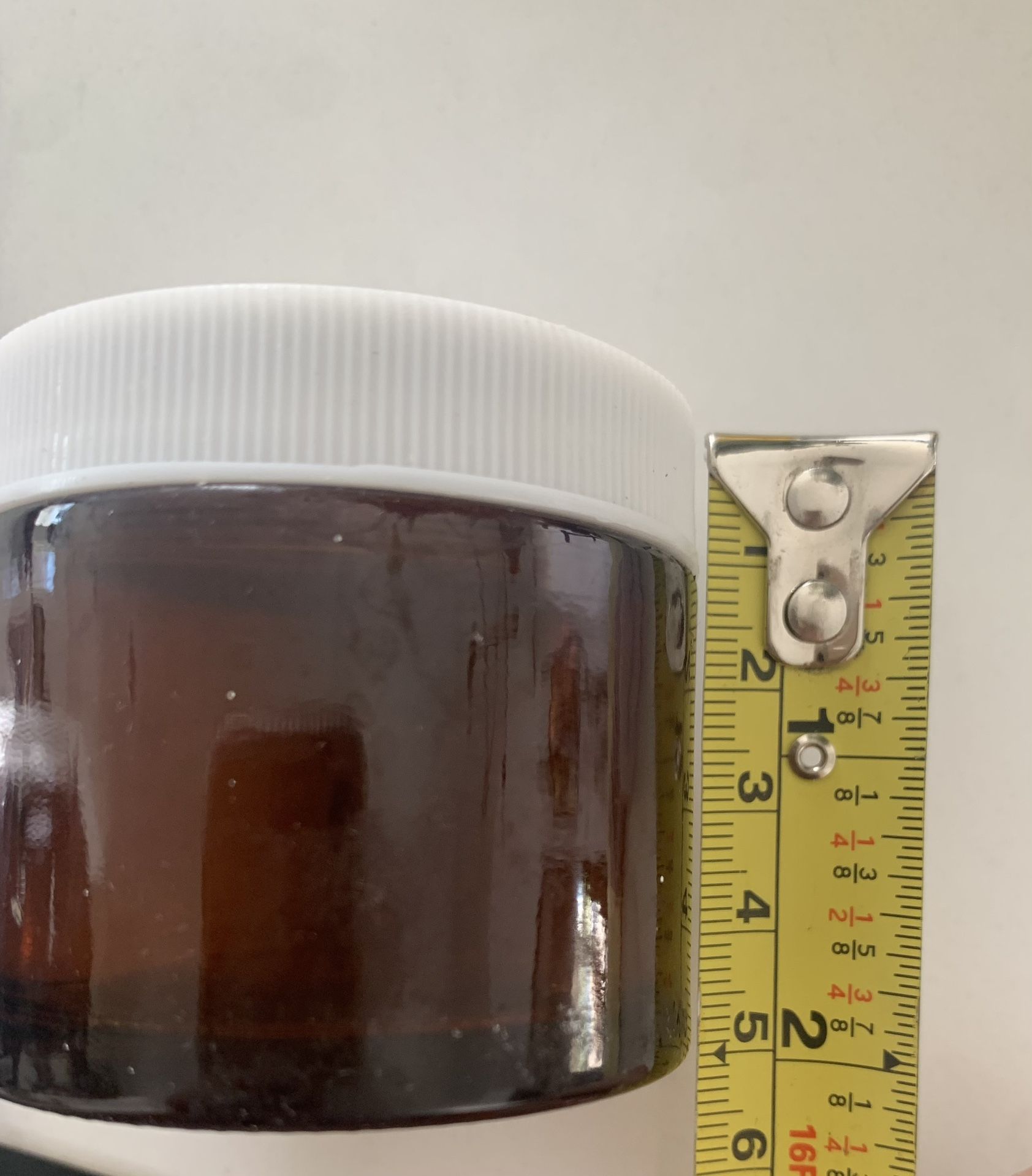 AMBER GLASS JARS 2”