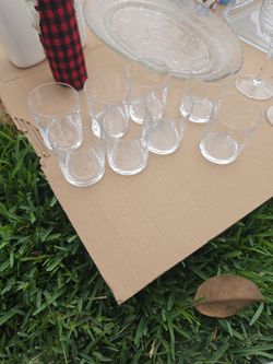 Glass cups set