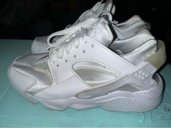 Nike Air Huarache White Silver Sneakers